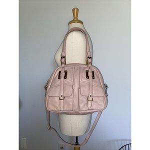 ELLIOT LUCCA  DOME PEBBLE SLOUCHY SATCHEL SHOULDER BLUSH  PINK NEW DEFECTS